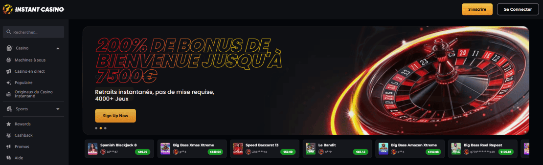 Instant Casino Le plus populaire français Casino Instant en ligne pour gagnants